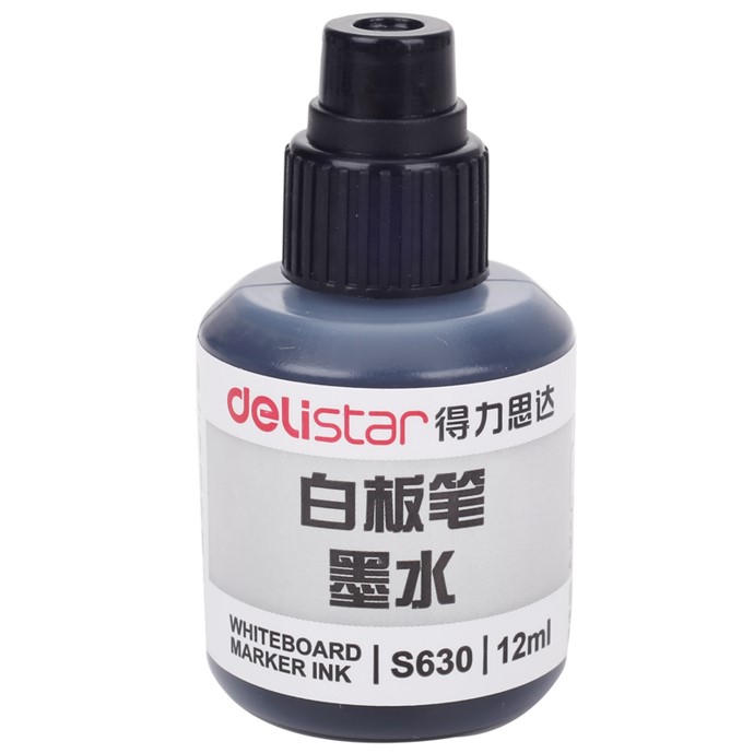 Tinta Spidol Whiteboard DELI Warna Hitam S630 Default